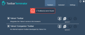 Toolbars entfernen mit Toolbar Terminator